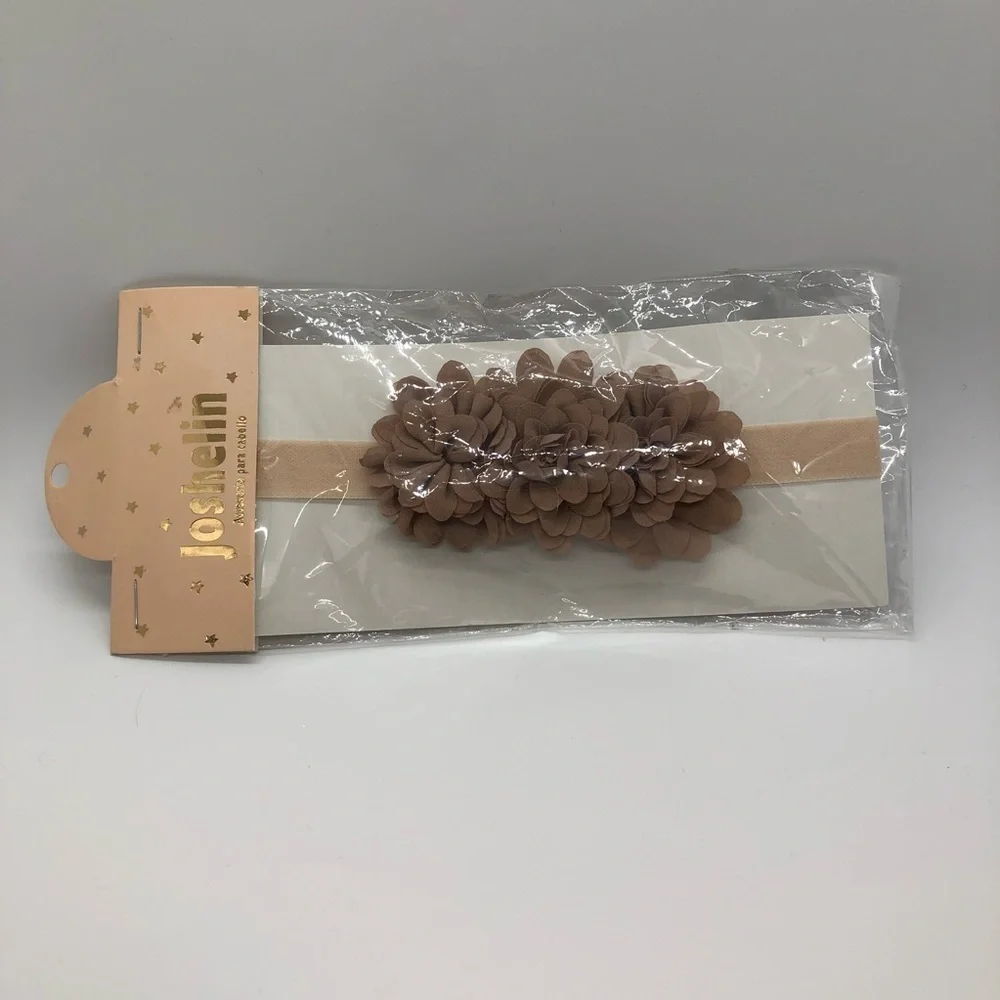 Joshelin Brown Tan Flower Headband Hairband